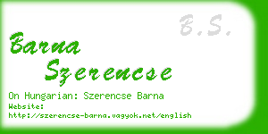 barna szerencse business card